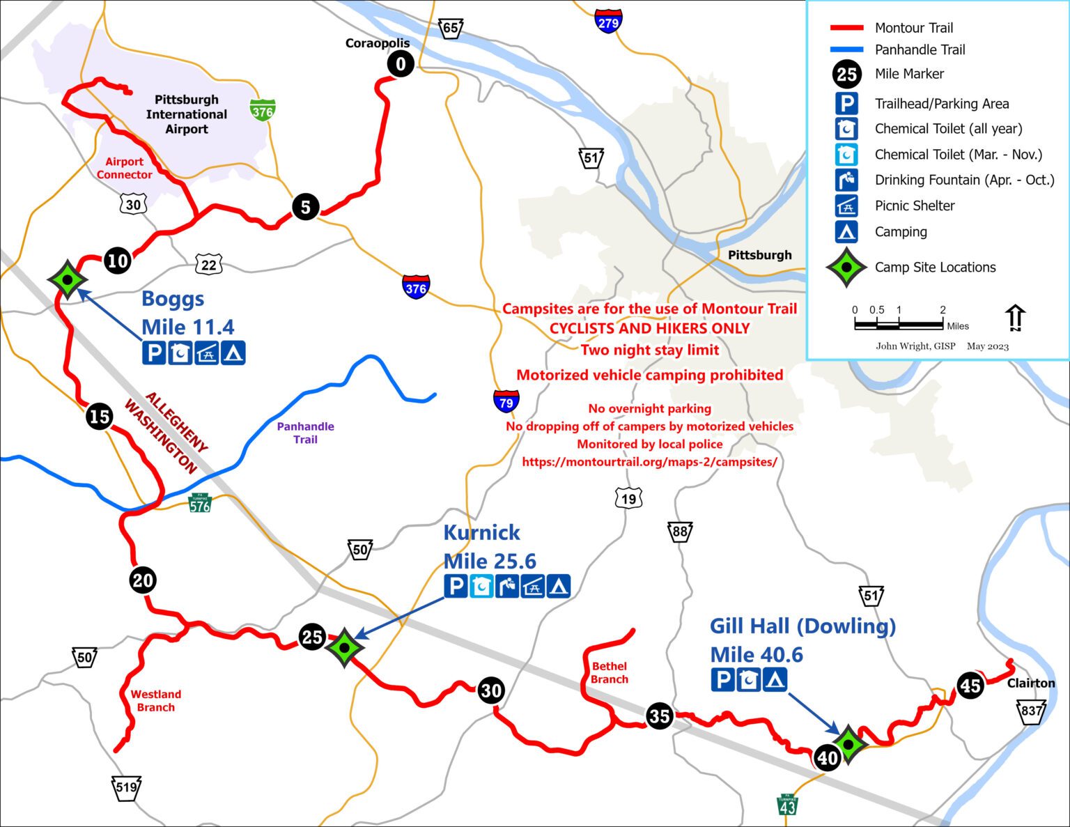 Campsites The Montour Trail